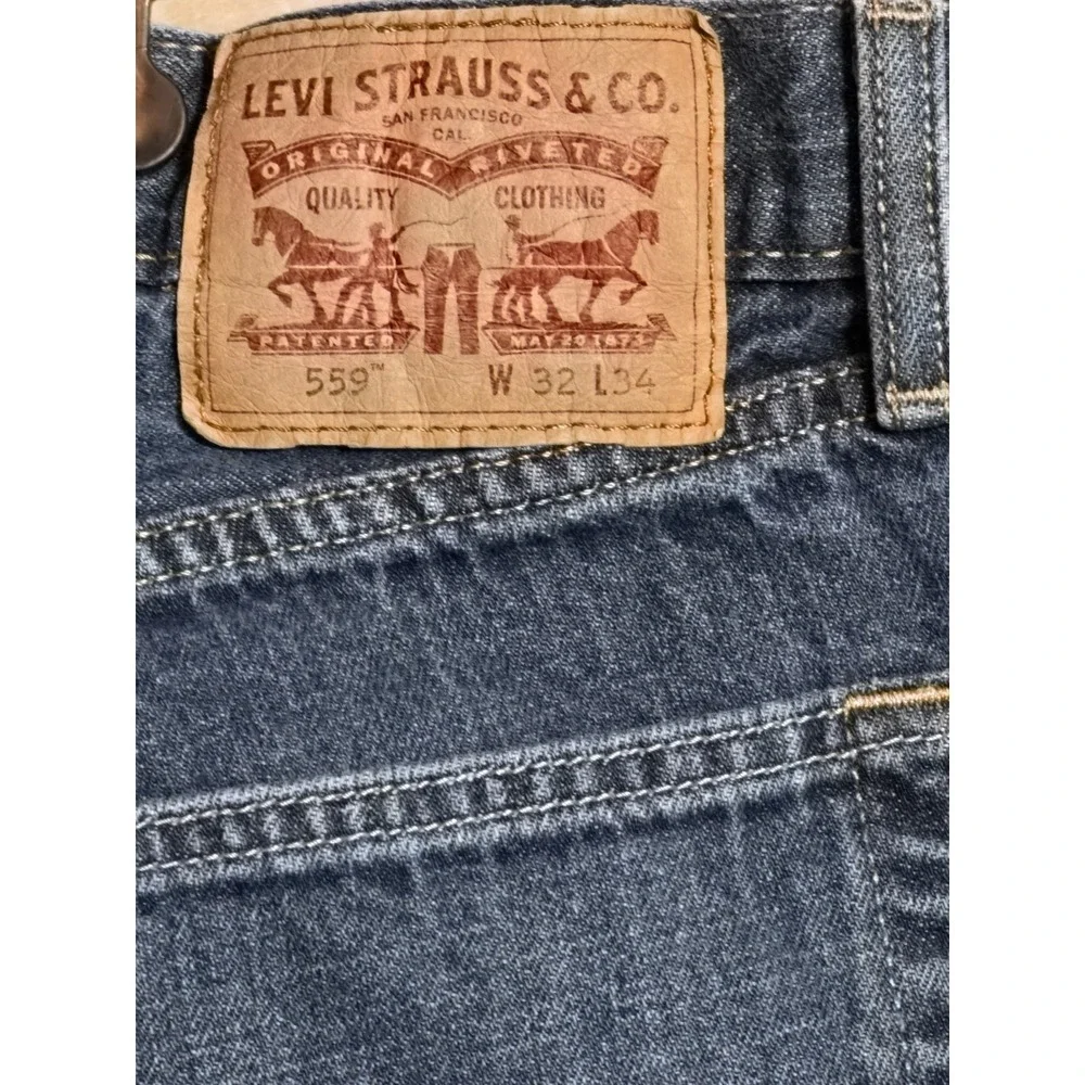 Levi's‎ 559 Relaxed Fit Jeans Men's 32x34 Blue Denim Straight Leg. 491